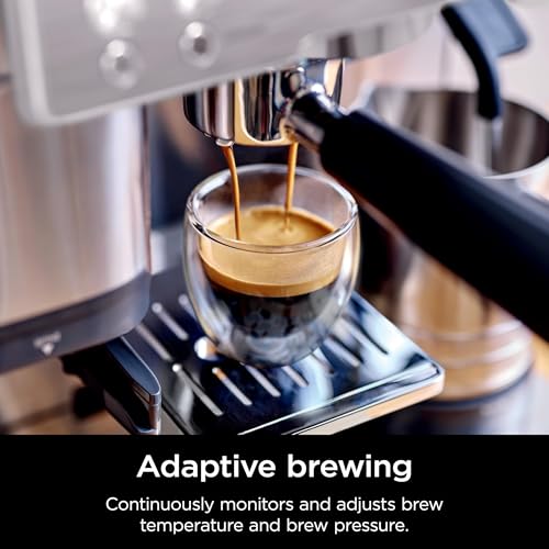 Stainless Steel Espresso Machine and Drip Coffee Maker with Integrated Coffee Grinder and Milk Frother B58267