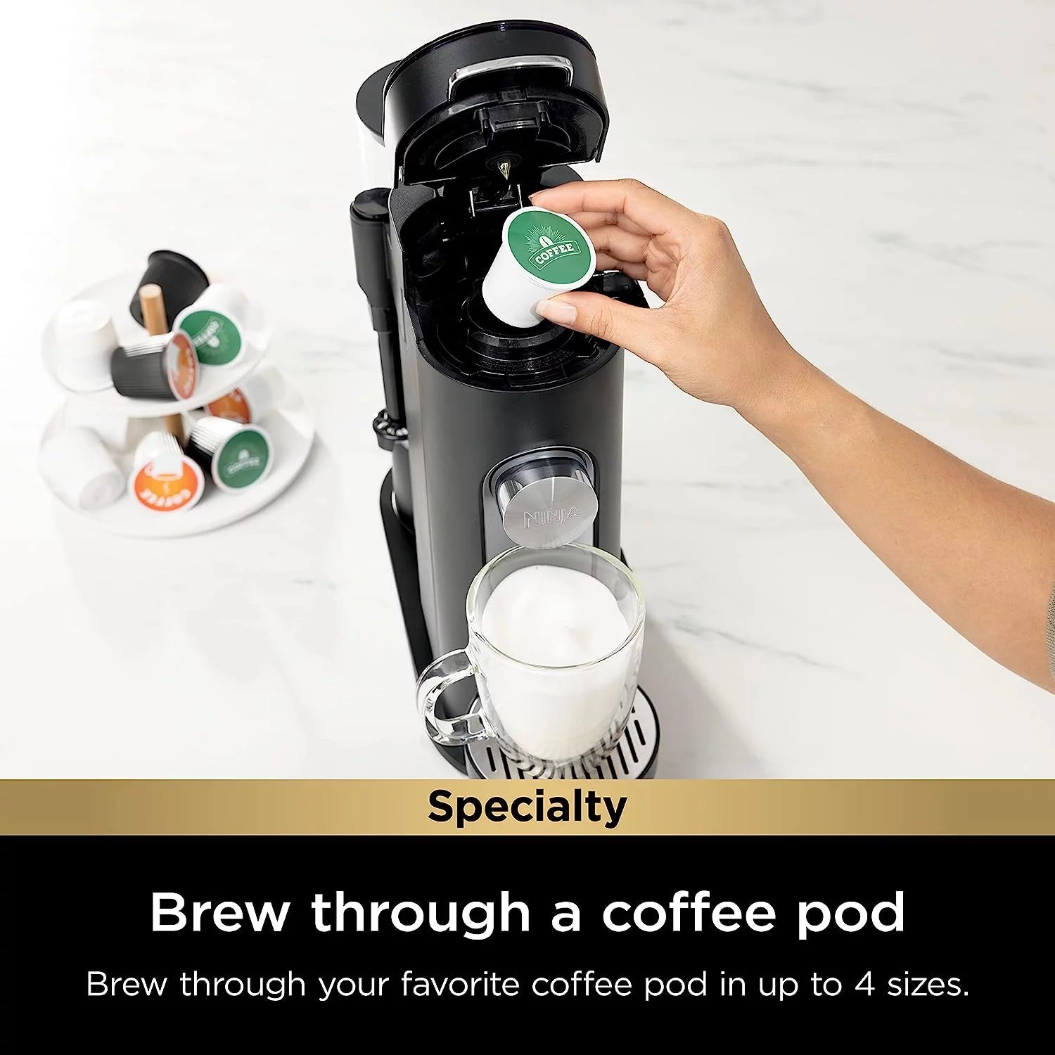 Black Single-Serve Coffee Maker L92202