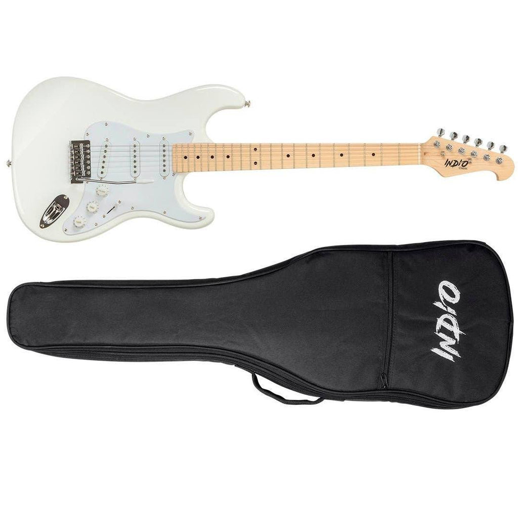 White Electric Guitar with Gig Bag D411