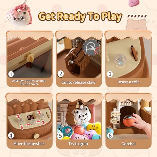 Large Claw Machine with 30 Fun Toys, Candy Dispenser Machine I77408