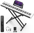 88 Key Semi Weighted Digital Piano with Stand, Built-In Speakers, Sustain Pedal, Bluetooth B23939