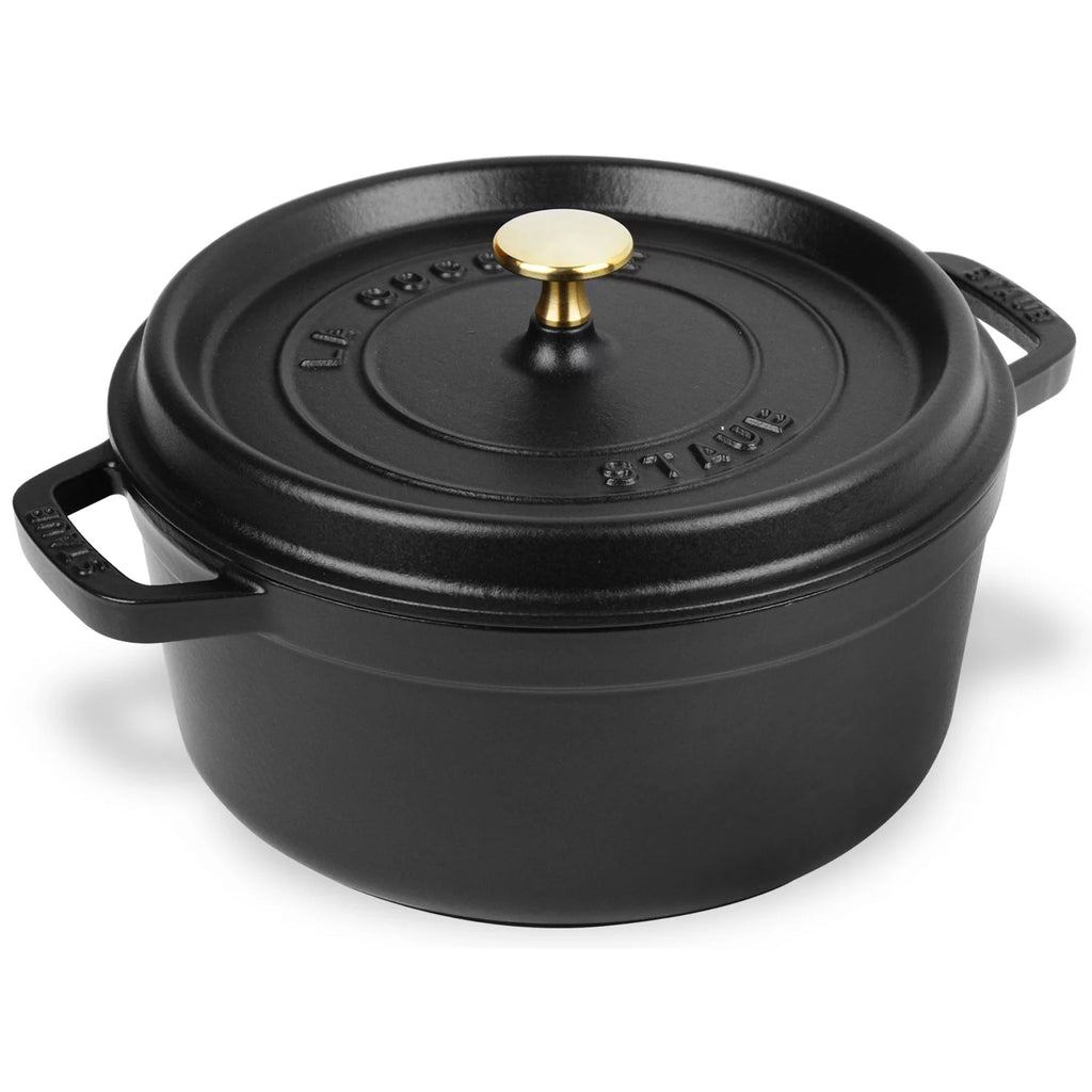 Matte Black Cast Iron 4-Qt Round Cocotte G3802