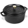 Matte Black Cast Iron 4-Qt Round Cocotte G3802