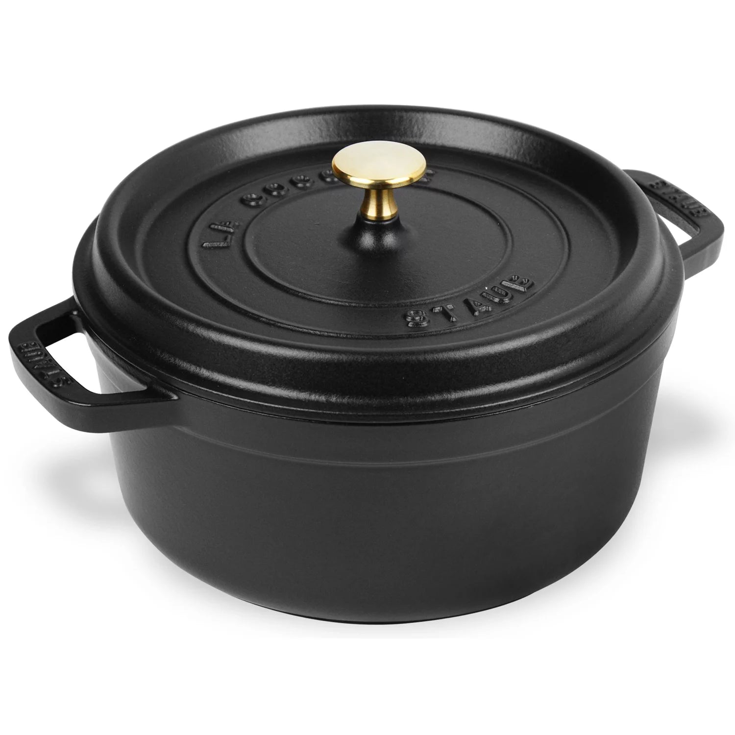 Matte Black Cast Iron 4-Qt Round Cocotte G3802
