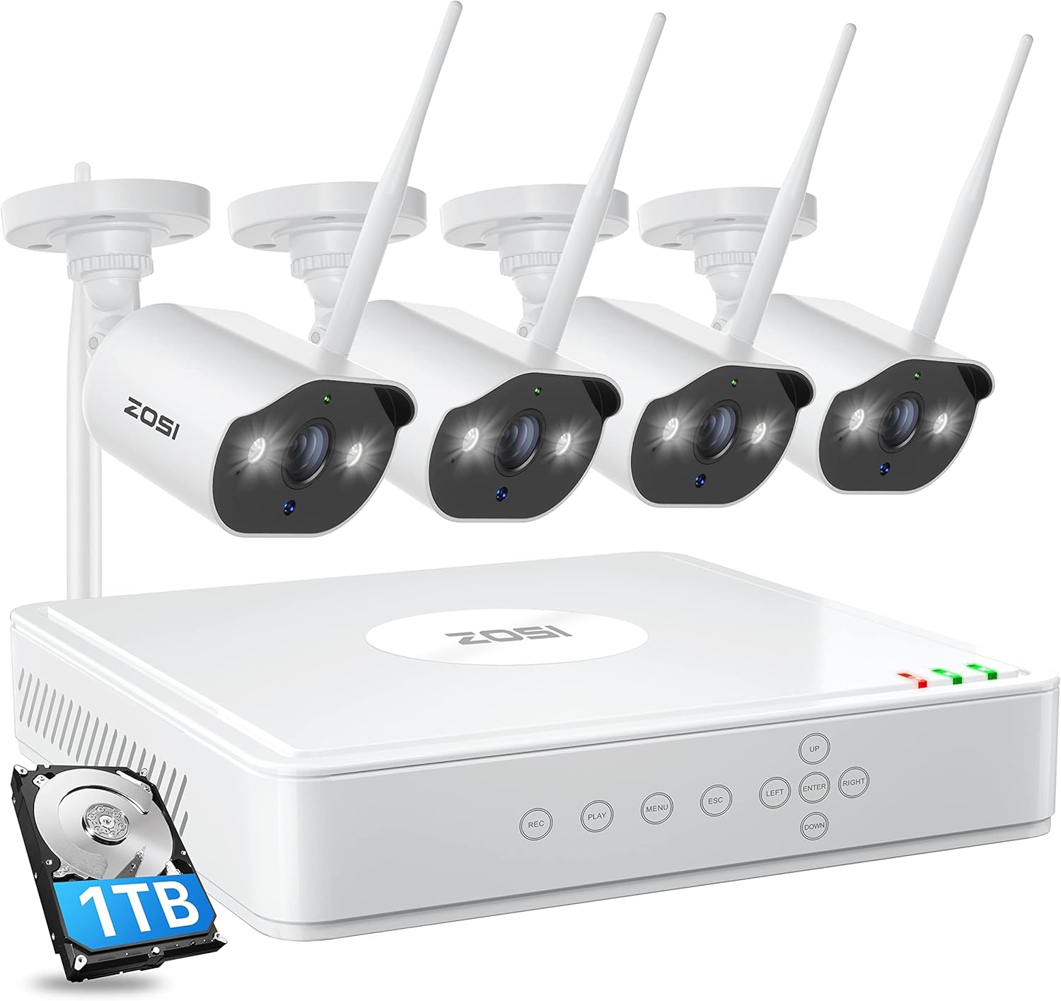 8CH 5MP Lite Home Security Camera System with 8pcs 1080P Bullet Cameras B2555