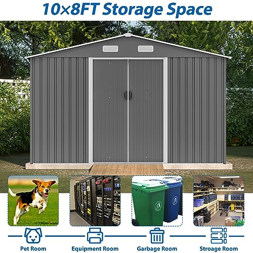 6x4 Ft Outdoor Storage Shed Black P69807