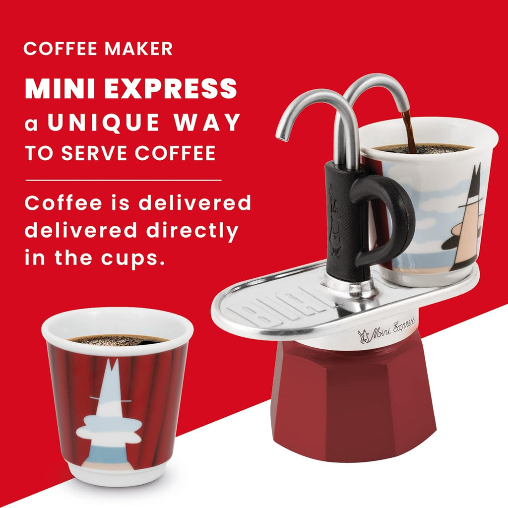 Red Aluminium Moka Set 2-Cup 2.8 Oz C51877