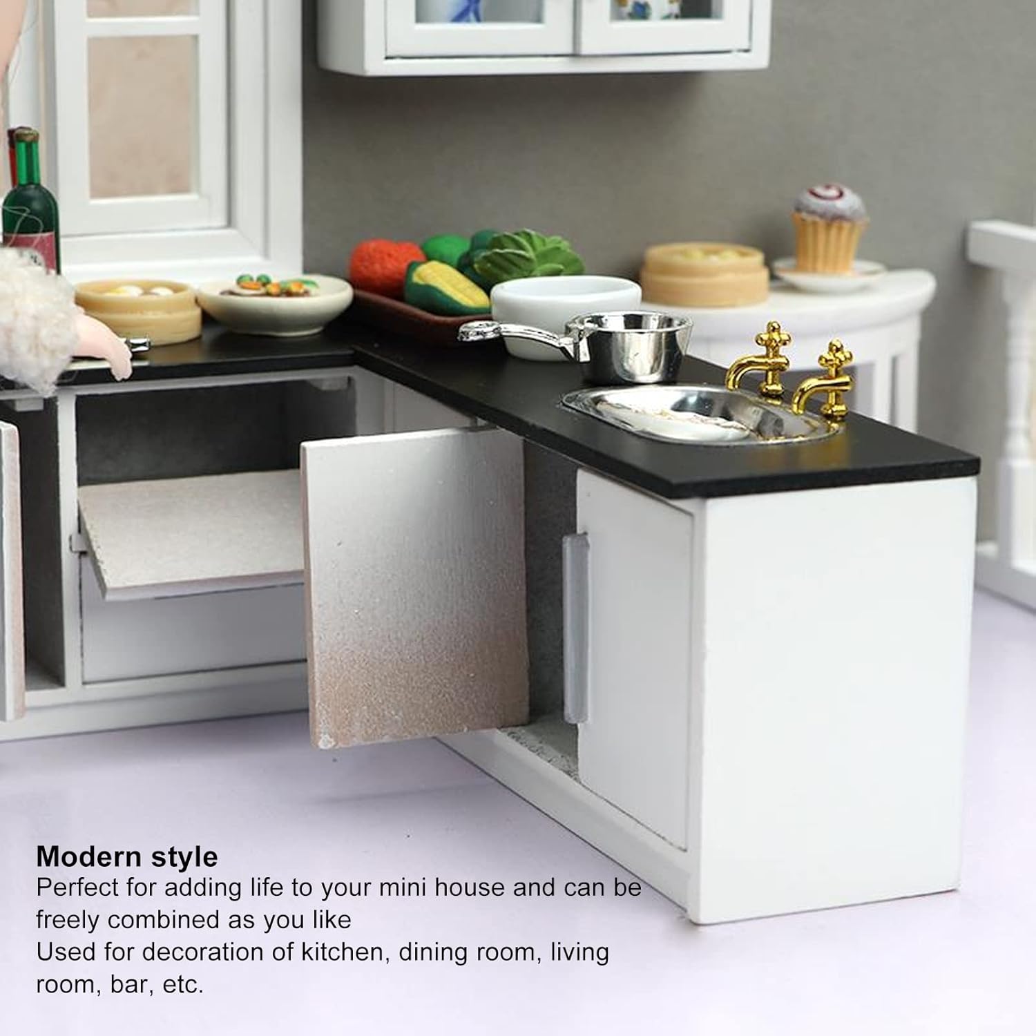 1:12 Mini Dollhouse Kitchen Cabinet Set T8537