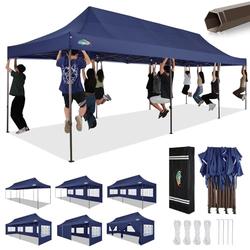 10x20 Pop Up Canopy Tent with 6 Removable Sidewalls, Heavy Duty F368