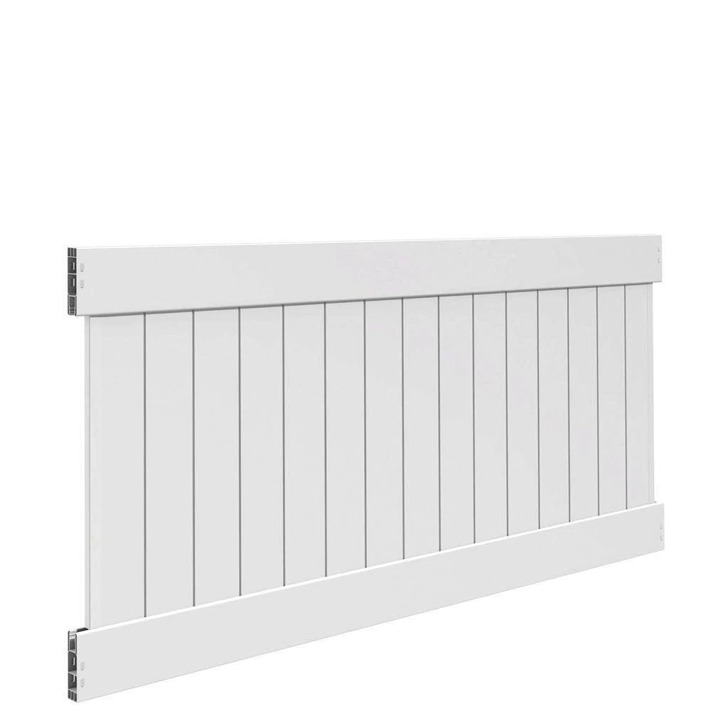 White Vinyl Privacy Fence Panel Kit M417