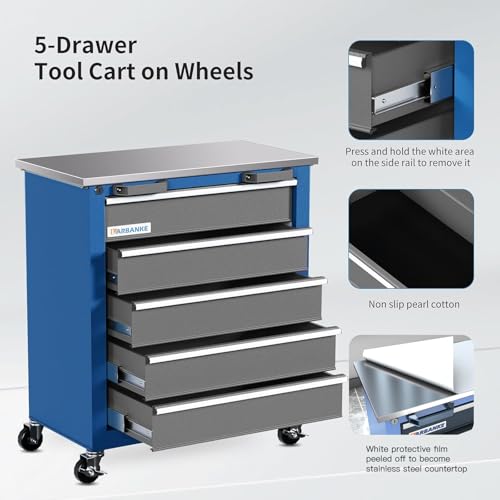 7-Drawer Rolling Toolbox with Lockable Wheels R719