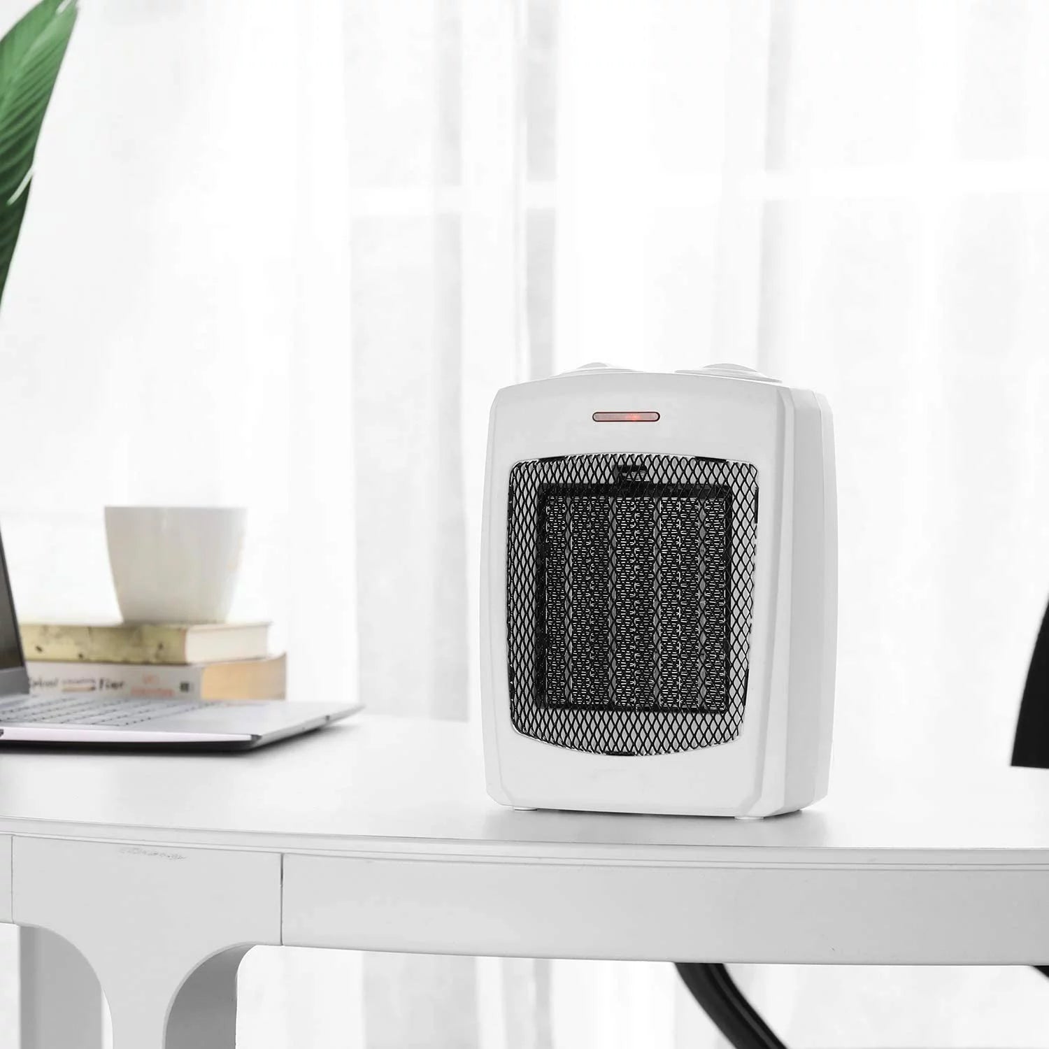 Ceramic Small Space Heater with Thermostat, 750W/1500W A704267