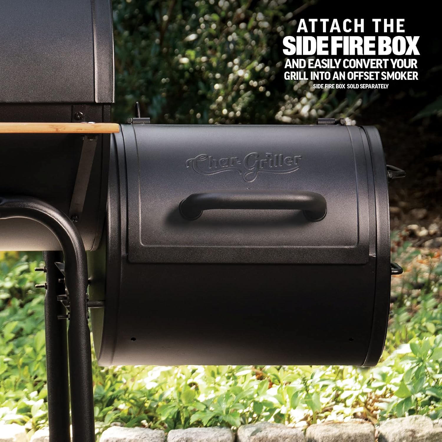 Charcoal Grill and Smoker with Cast Iron Grates and 950 Cooking Square Inches in Black X82262