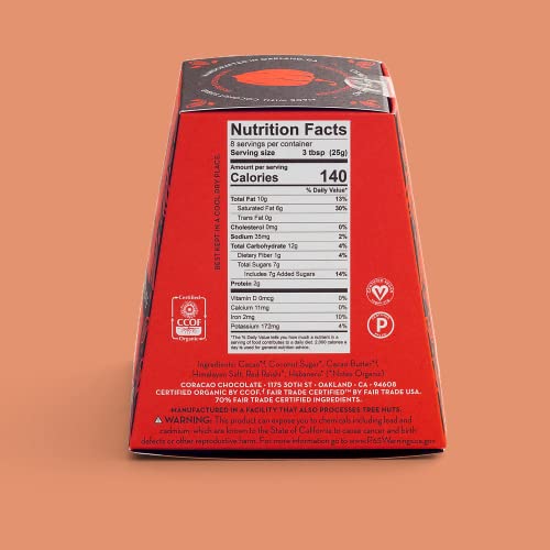 Organic Spicy Dark Drinking Chocolate Hot Cacao Cocoa (7.05 ounces) T32406