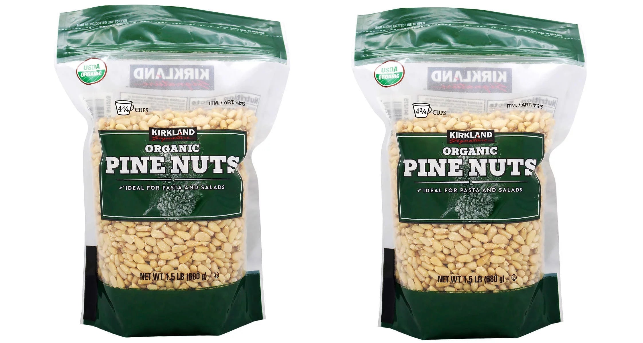 2 Pack Organic Pine Nuts, 1.5 lbs A9581