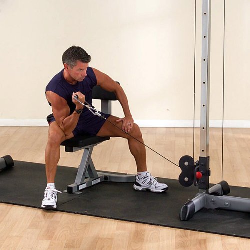 Black Cable Crossover Exercise Machine with Dual Weights Stack H828