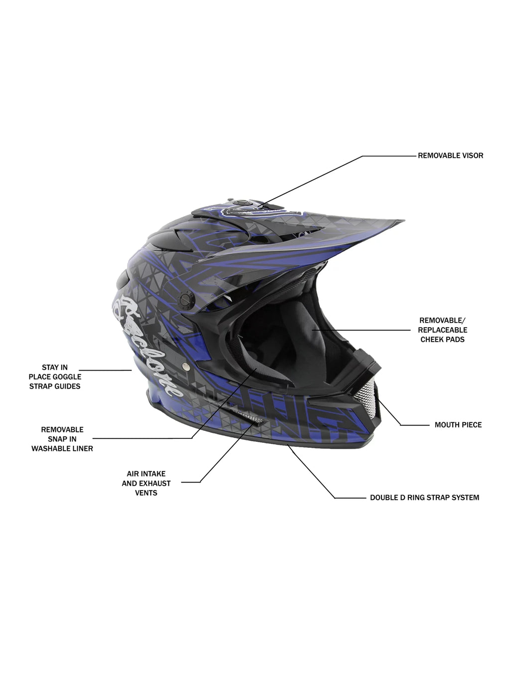 Blue Medium Off-Road Helmet Y527512