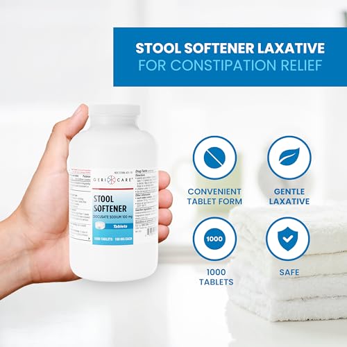 Docusate Sodium Stool Softeners 100mg Crushable Tablets 200 Count R997