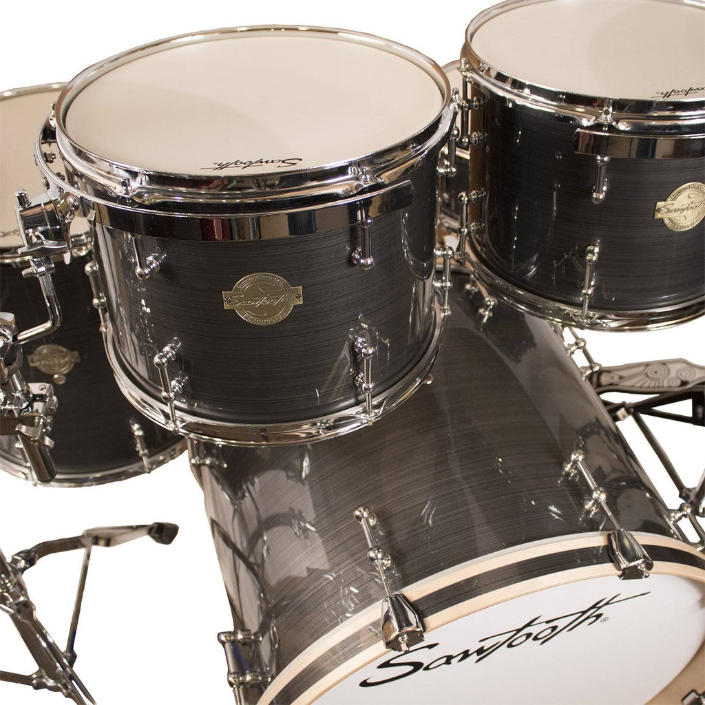 7-Piece Drum Set Shell Pack, Silver Streak C79404