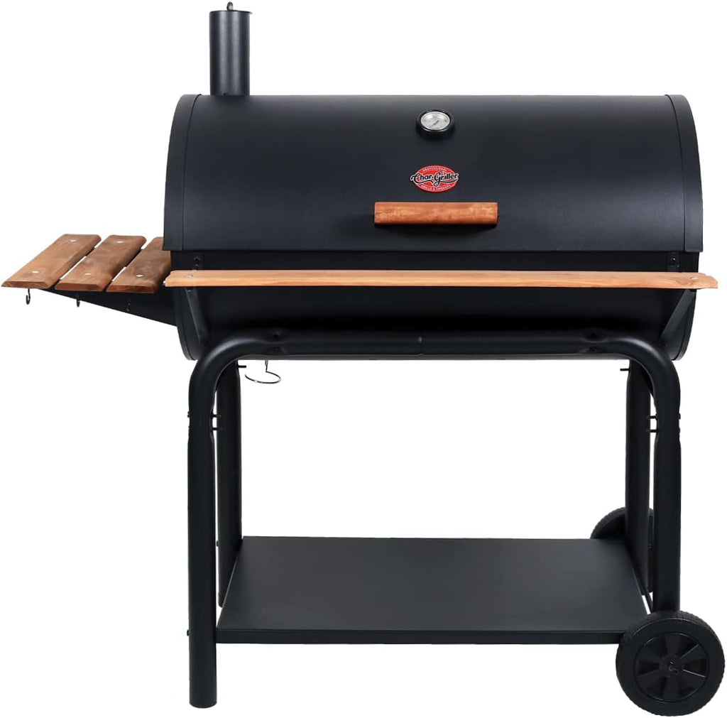 Charcoal Grill and Smoker with Cast Iron Grates and 950 Cooking Square Inches in Black X82262