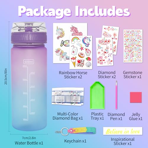 Gem Diamond Painting Water Bottle Kits M46823