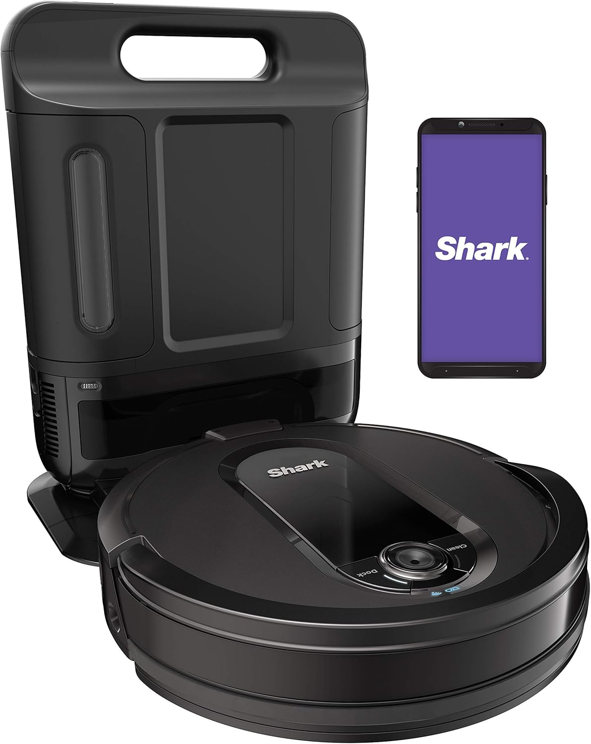 Black Bagless Robot Vacuum with Self-Empty Base D133