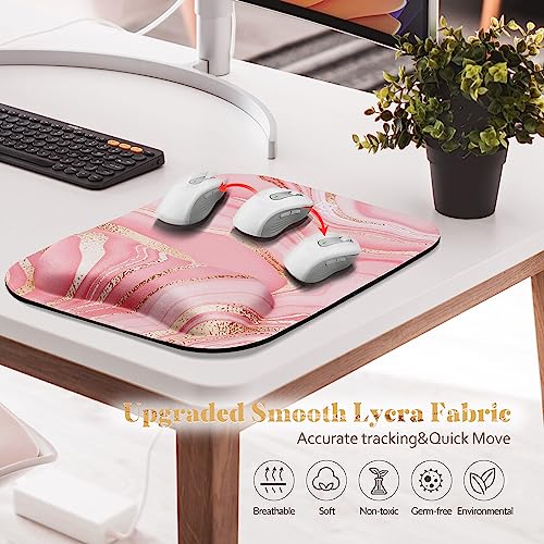 Black Golden Marble Ergonomic Mouse Pad with Wrist Support Z16571