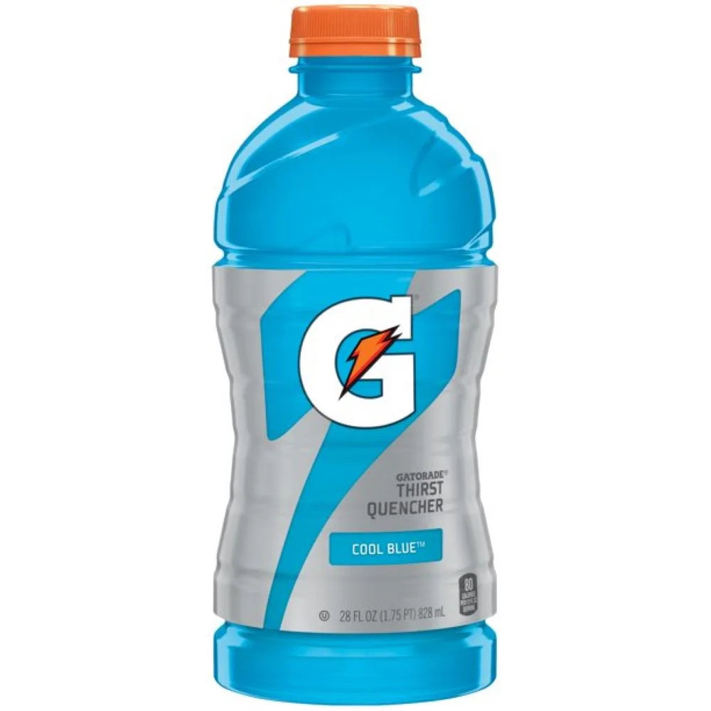Cool Blue Sport Drink, 28 Fl Oz Bottles, Quantity of 8 N878515