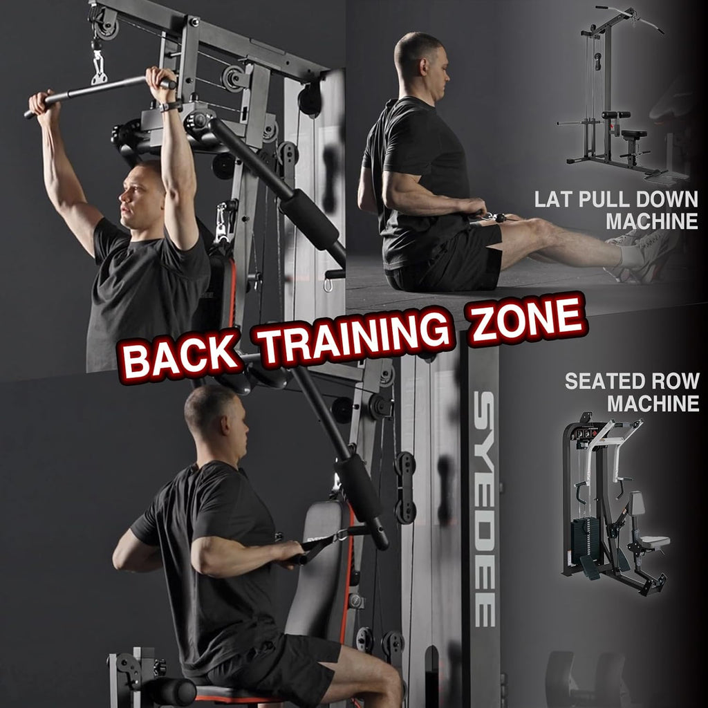 Multifunctional Home Gym Equipment with 150LBS Weight Stack F76327