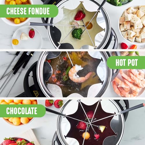Red 14 Cup Electric Fondue Maker Set with 8 Forks C802250