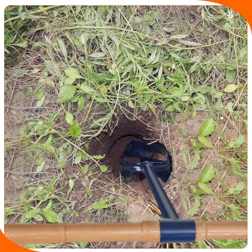 6"x 46" Adjustable Industrial Hand Auger Post Hole Digger with Non-Slip Hardwood T Handle N79897
