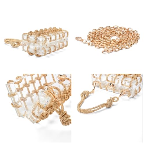 Clear Acrylic Rhinestone Clutch W701