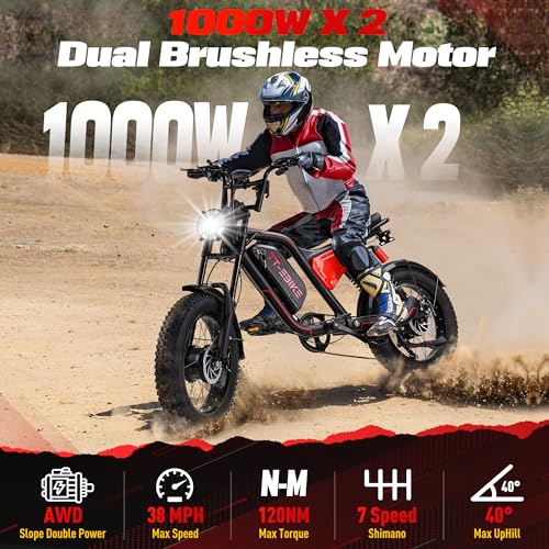 3000W Folding Electric Bike with 48V Battery, 26x4.0 Fat Tire, Full Suspension Z501876