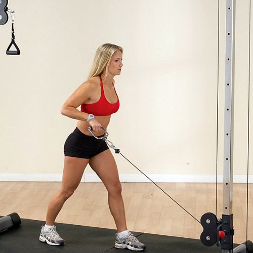 Black Cable Crossover Exercise Machine with Dual Weights Stack H828