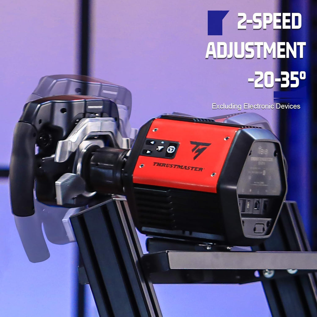 Racing Simulator Cockpit with Monitor Stand and Black Seat Q201