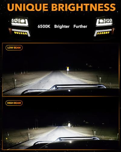 LED Headlights Assembly with DRL Turn Signal Hi/Low Sealed Beam M986496