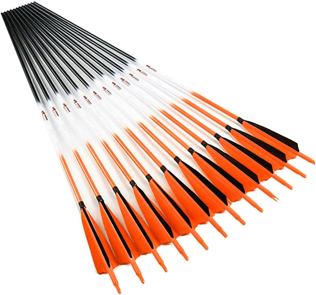 Carbon Arrows with Removable Tip, Spine 300 340 400 500 600, Pack of 6/12PCS Q2558