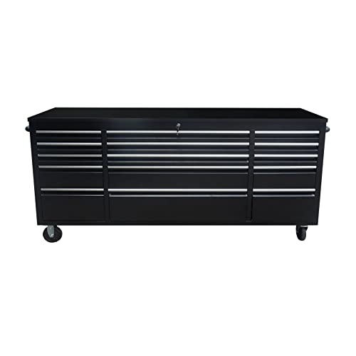 15-Drawers Rolling Tool Chest with Wheels Mobile Tool Storage Cabinet with Wooden Top F571630