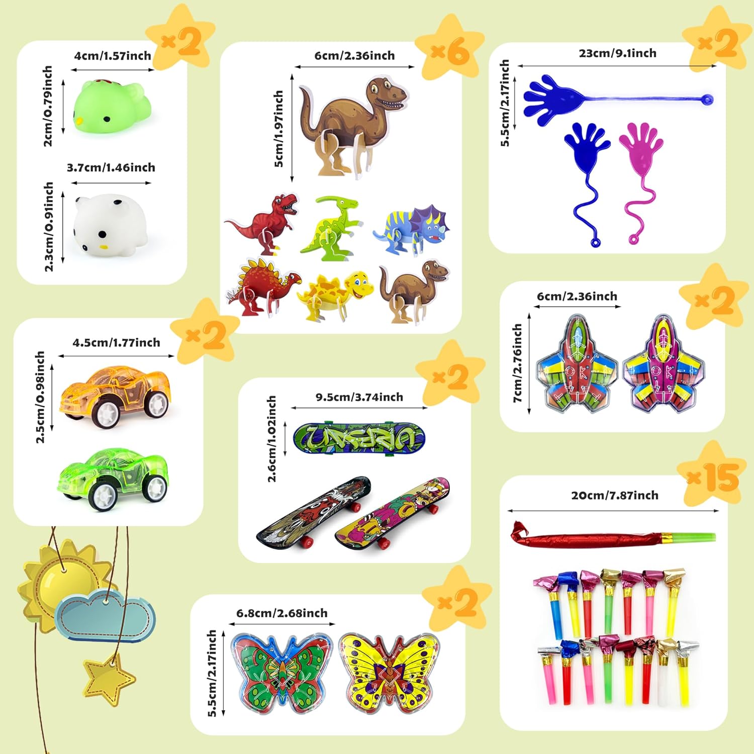 80PCS Party Favors Toy Assortment Bulk Toys J91582
