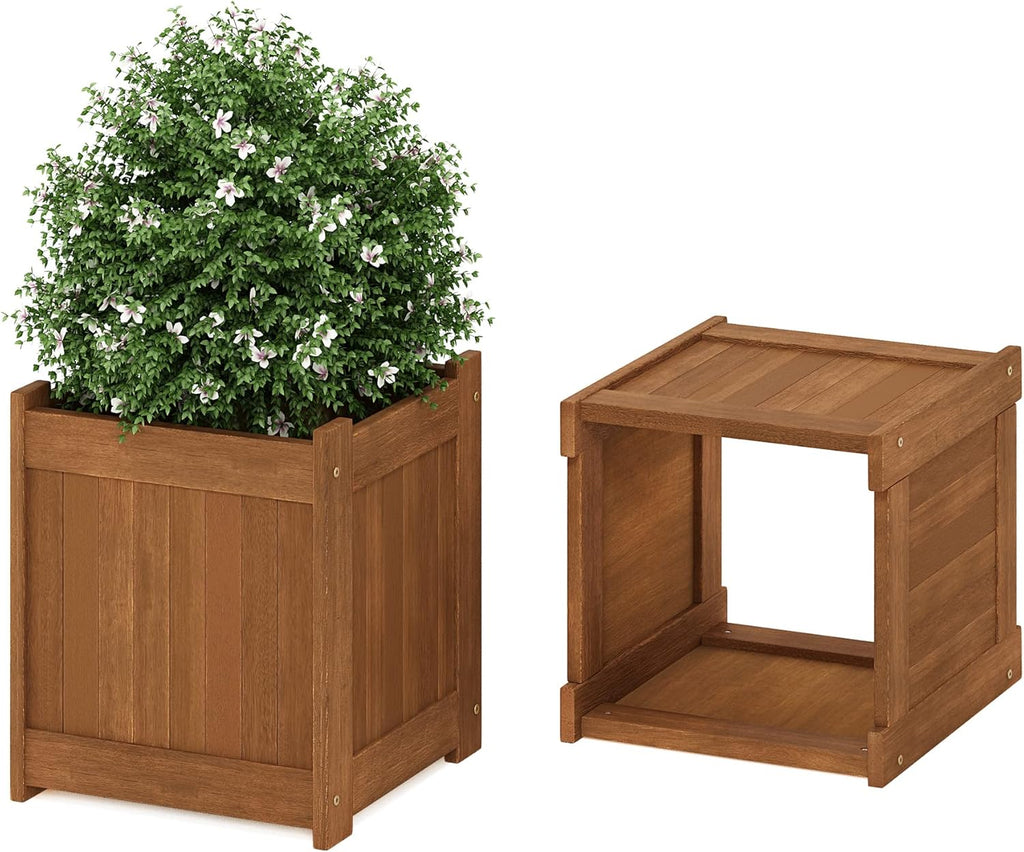 Natural Hardwood Flower Box F6583