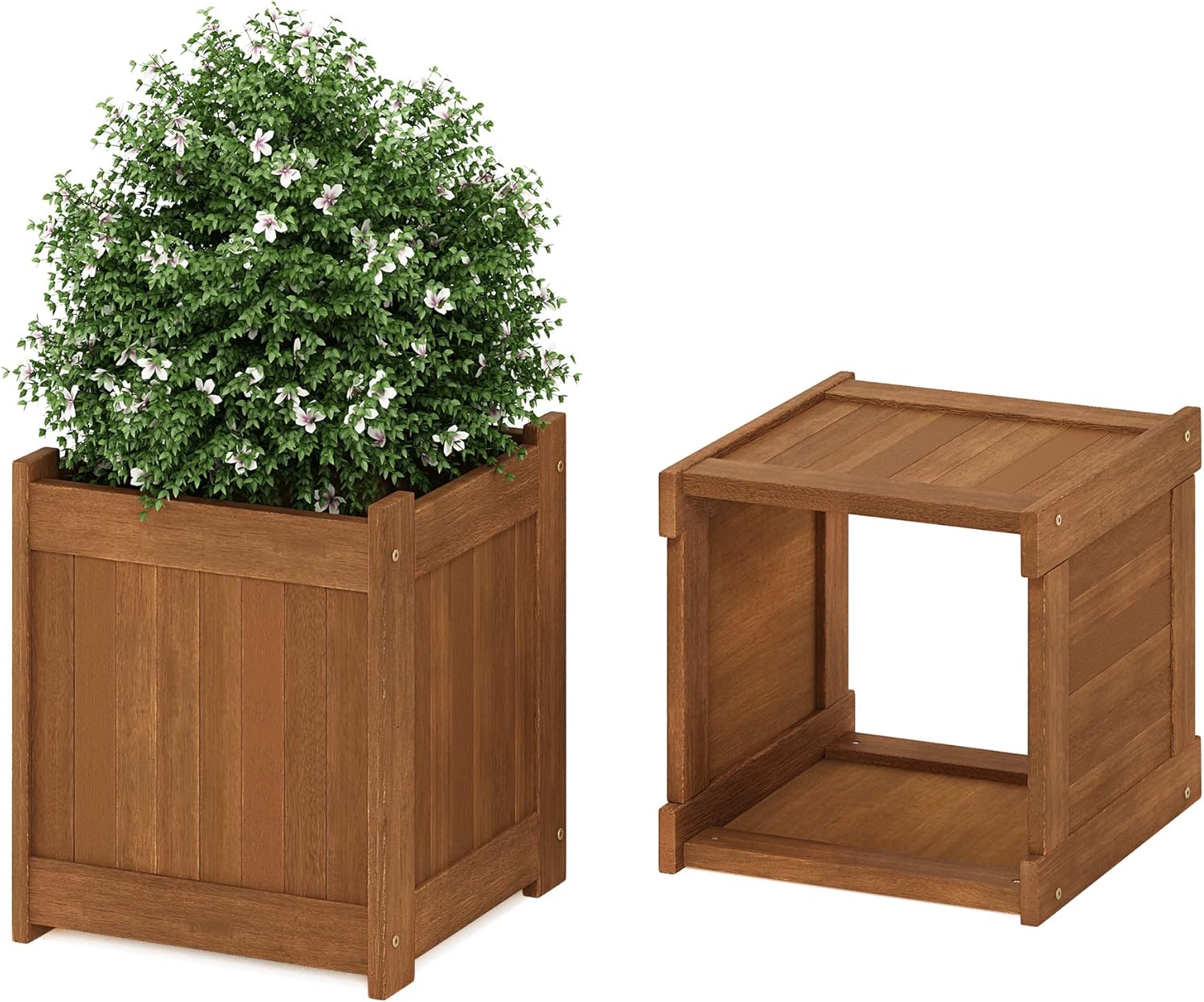 Natural Hardwood Flower Box F6583