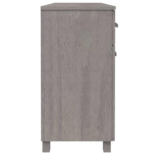 Light Gray Solid Wood Pine Sideboard with Sliding Drawers N61743