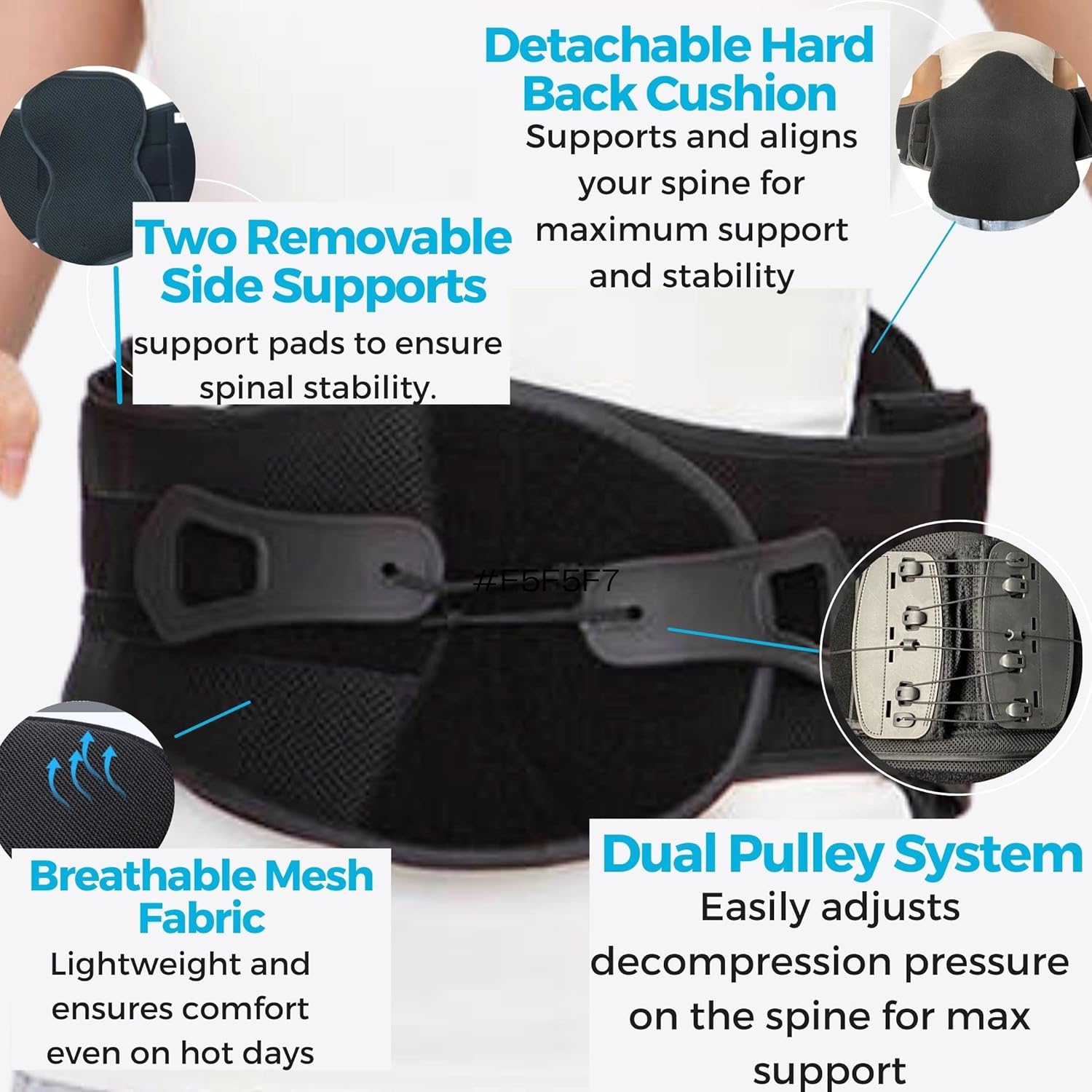 Medical Grade Lumbar Support Back Brace W3916