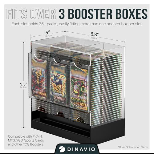 3-Slot Booster Pack Dispenser with Black Base N663