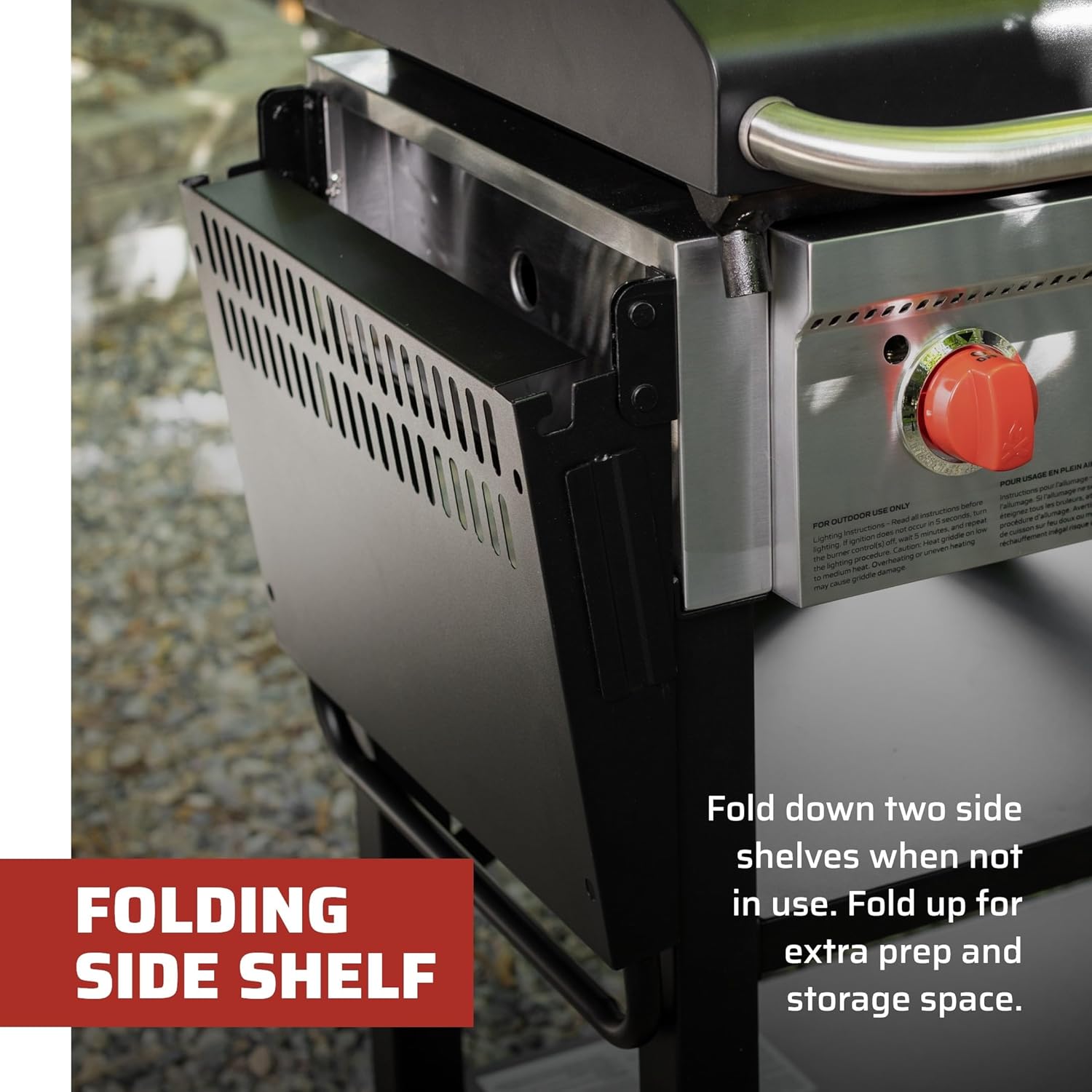 Flat Top Gas Grill with Griddle & Wind Deflectors I5899