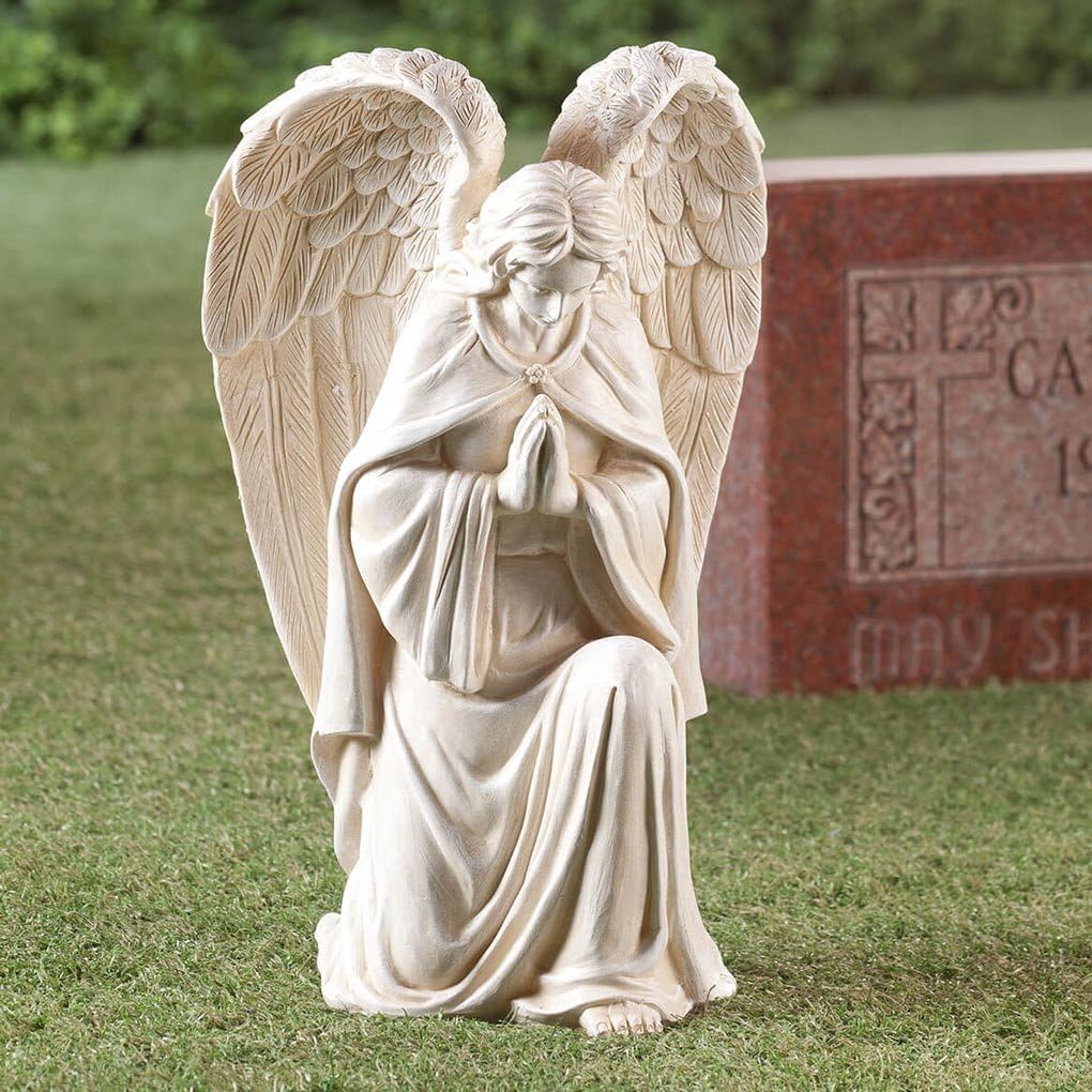 White Resin Angel Statue 16 inch B4455
