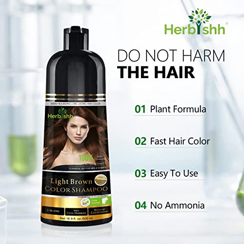 Dark Brown 500 Ml Hair Color Shampoo Y921