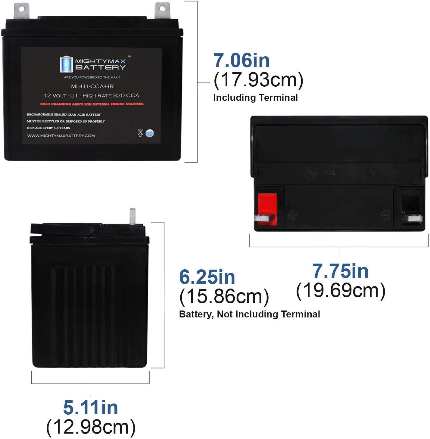 12V 320CCA Battery U12372