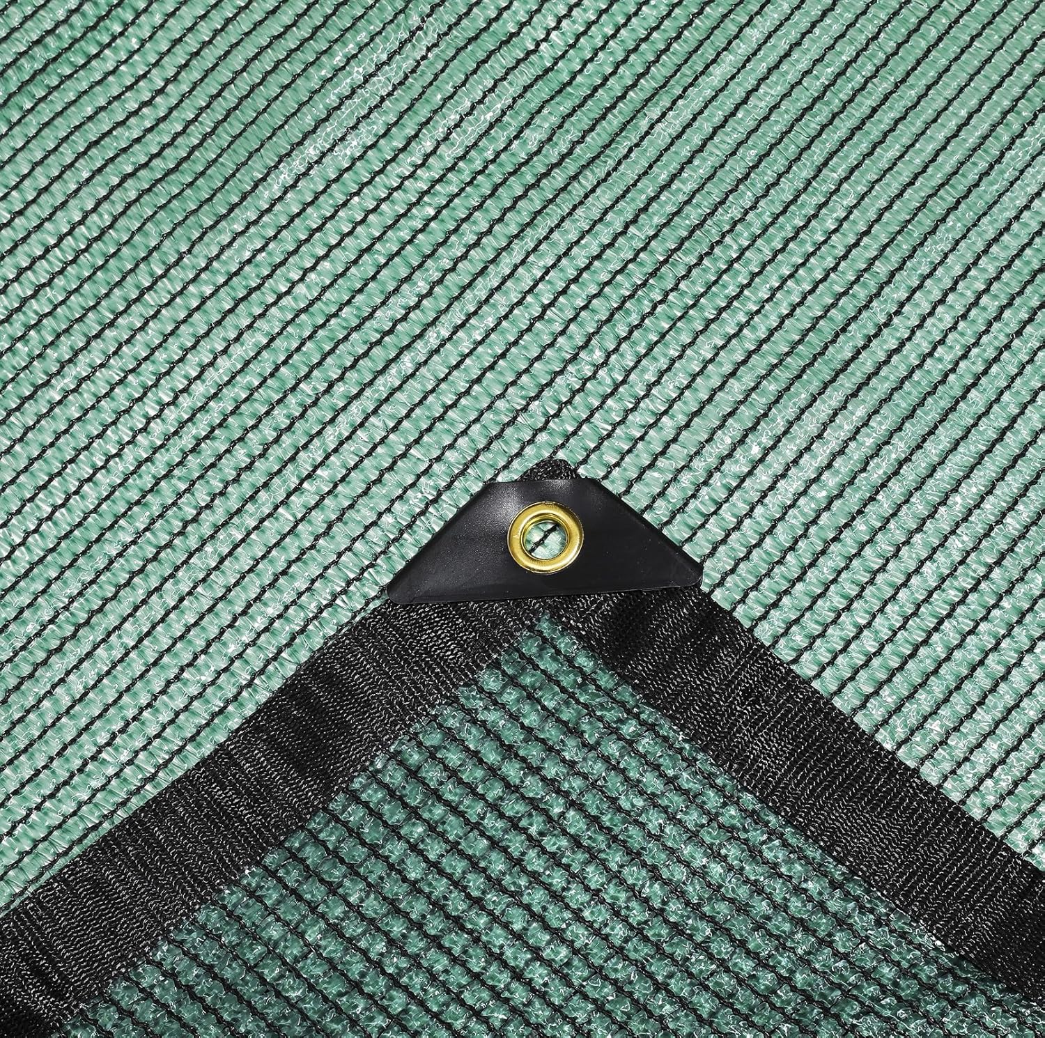 70% Green Shade Cloth Taped Edge with Grommets 20 ft X 10 ft J68446