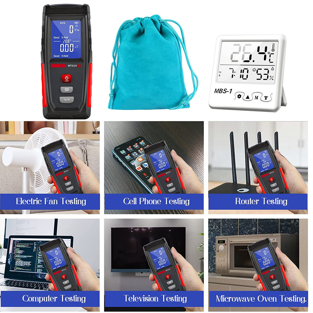 Rechargeable Digital Electromagnetic Field Radiation Detector R5552